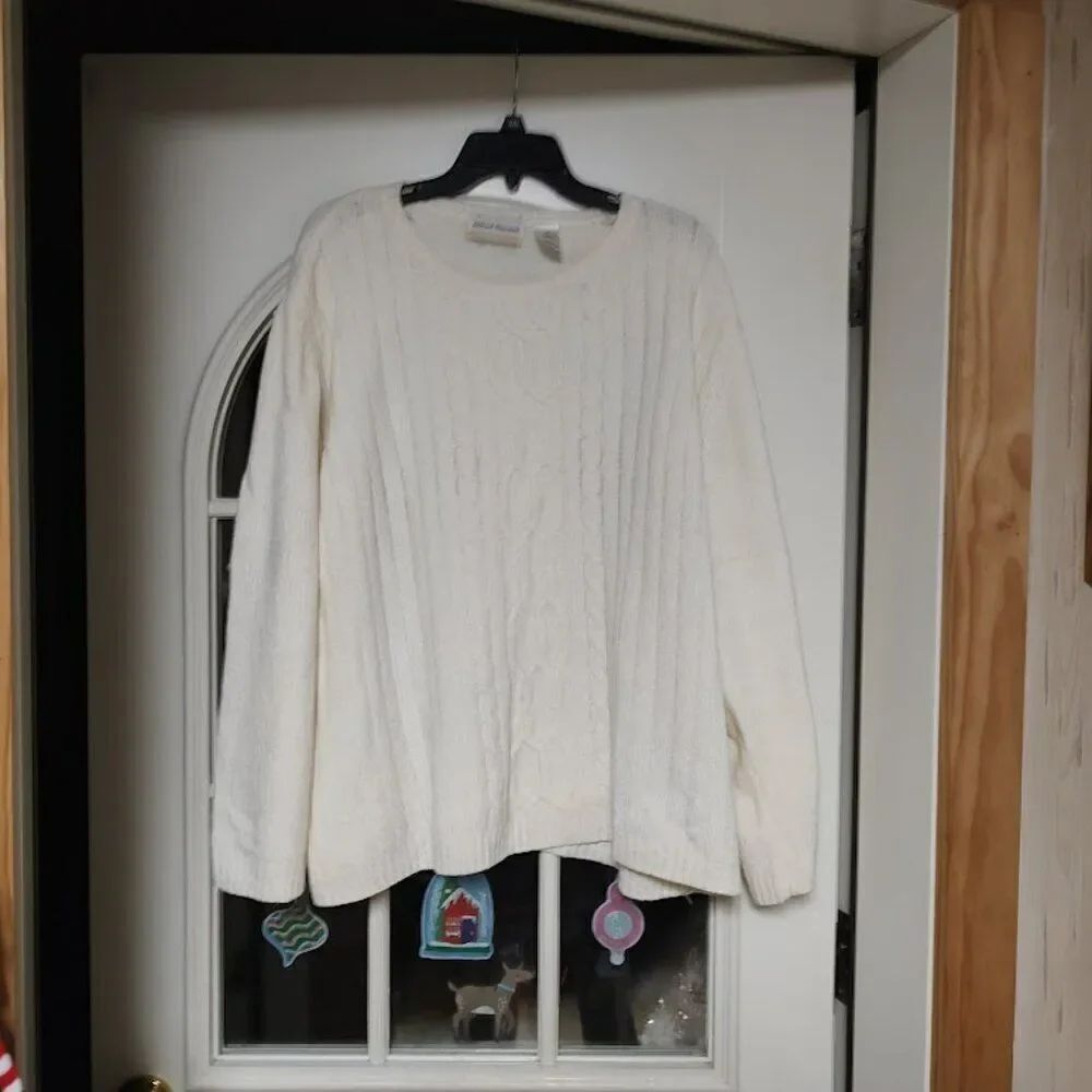 Alfred Dunner Cream Colored Soft Sweater Size Women's 3X Worn 1 Time